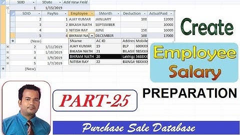 Purchase Sale Database in Access Part25- Salary Detail table