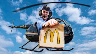 Delivering Food Using a Helicopter!