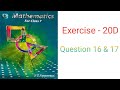 class 7 math (rs aggarwal) Exercise 20D question 16 & 17 solution||Mensuration