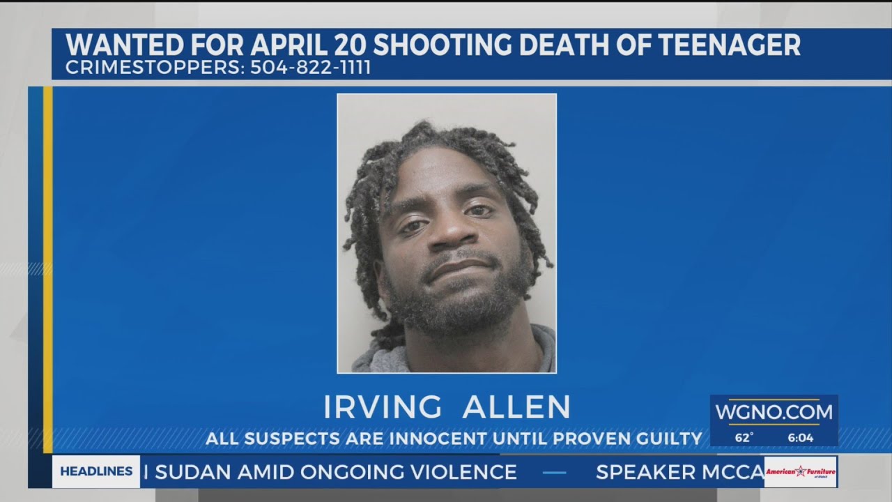 Police search for man accused of killing New Orleans teen - YouTube