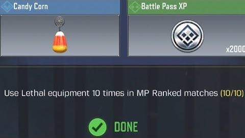 Call Of Duty Mobile Use Lethal equipment 10 times in MP Ranked matches Task Complete