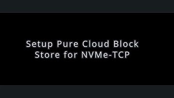 Elastic VMware Service and Pure Cloud Block Store NVMe-TCP Setup Demo