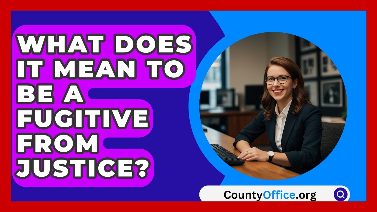 What Does It Mean To Be A Fugitive From Justice? - CountyOffice.org