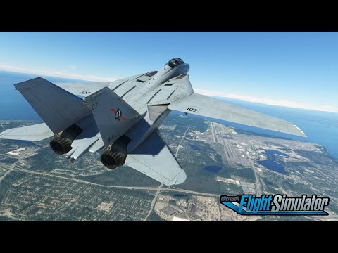 F-14 Tomcat DC Designs Test Flight over Anchorage Alaska in MSFS2020