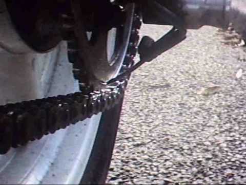 Motorcycle chain in motion