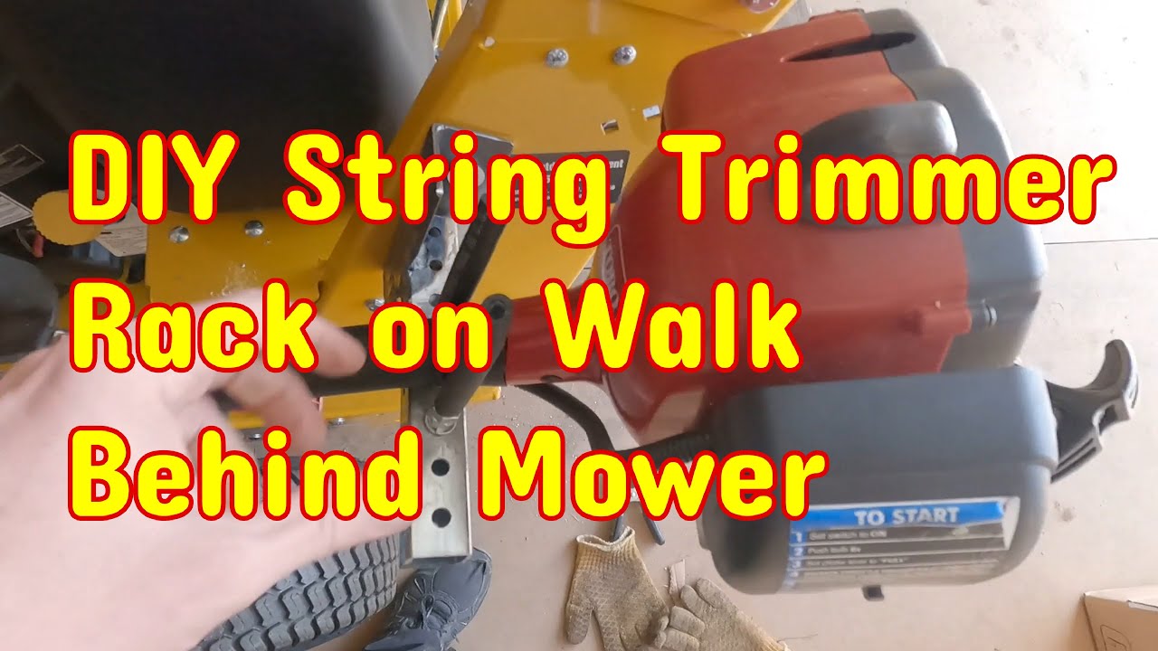 Diy String Trimmer Rack DIY Trimmer Rack Install on a Hustler Trimstar Walk Behind Mower - YouTube