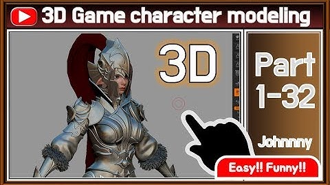 32 | 3D Game Character Modeling tutorial | 3D 게임캐릭터 모델링 | zbrush & 3ds max |  [ Johnnny 3D]