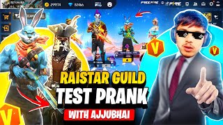 Raistar Guild Test Prank With AjjuBhai After Face Reveal 😱 1 Vs 4  Challenge || On Live - Free Fire