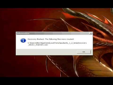 How to Recover Unsaved Files from Audacity