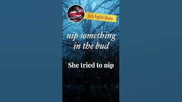 nip something in the bud - Daily English Idioms