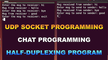 UDP Socket Programming in C | Chat program in UDP Socket | Half Duplex program in UDP Socket