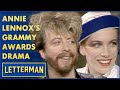 Eurythmics Annie Lennox And Dave Stewart Cause A Stir At The Grammy Awards Letterman Eurythmics Annie Lennox And Dave Stewart Cause A Stir At The Grammy Awards Letterman