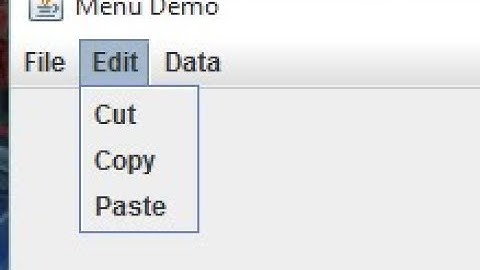 Java Swing | JMenuBar Example