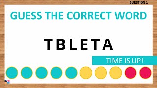 Guess the Correct Word! Unscramble in Record Time! 6 Letters | Agent Quiz