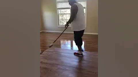 Doing a finish coat on a stained red oak floor