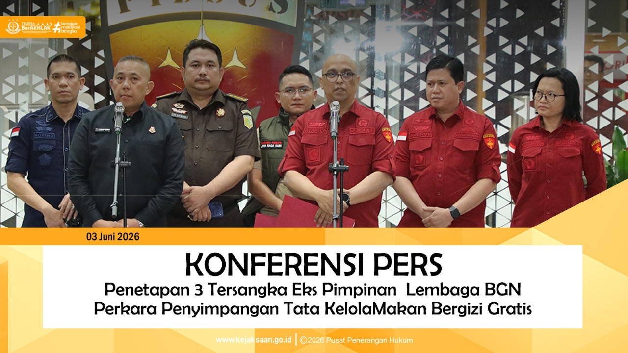 3 Eks Pimpinan Lembaga BGN Ditetapkan Jadi Tersangka Terkait Perkara Penyimpangan Tata Kelola MBG
