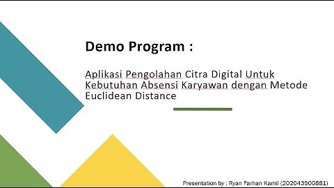 Demo Program Aplikasi Skripsi Unindra | Ryan Farhan Kamil - 202043500881 | 2025
