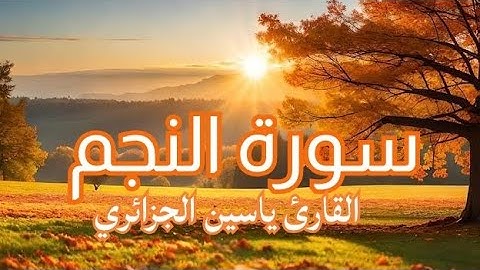 سورة النجم - برواية ورش عن نافع للقارئ ياسين الجزائري #