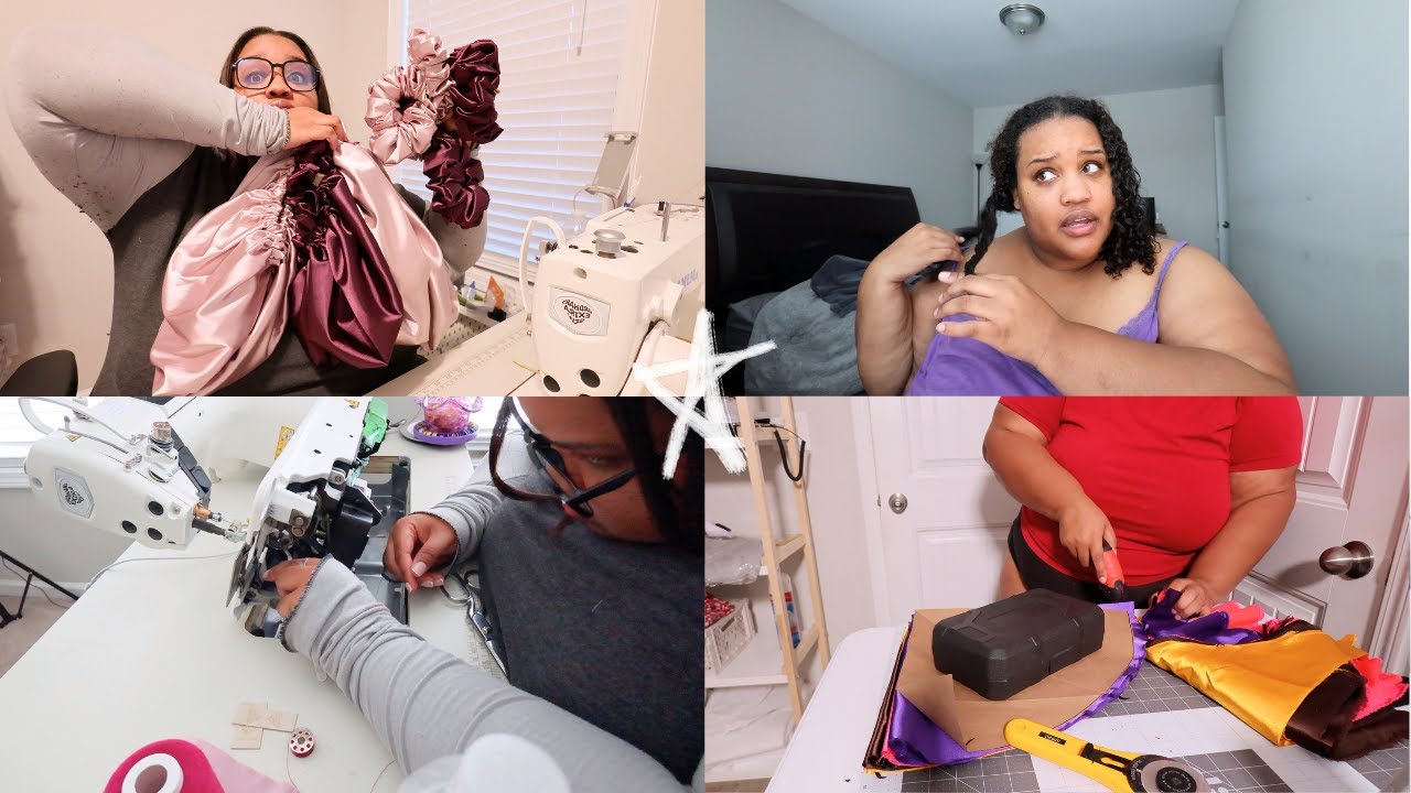making new ruffle bonnets, humidity proof silk press & trying not to feel ugly this week vlog