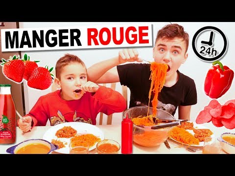 ON MANGE QUE LA NOURRITURE ROUGE PENDANT 24H CHALLENGE