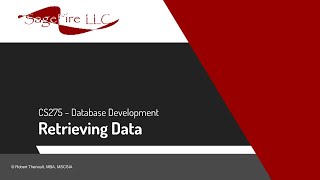 CS275 - WK4 - Retrieve Data