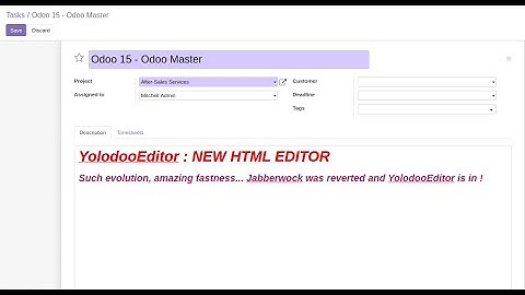 Odoo15: New  HTML Editor ||  Jabberwock Editor || YolodooEditor