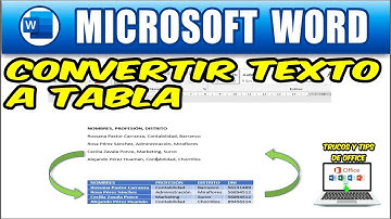 Convertir texto a tabla en word super facil