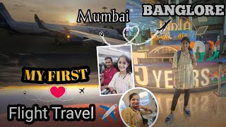 My First Flight Travel ✈️ Mumbai- Banglore#kannada#vlog#youtube #viralvideo#youtuber #travel#flight