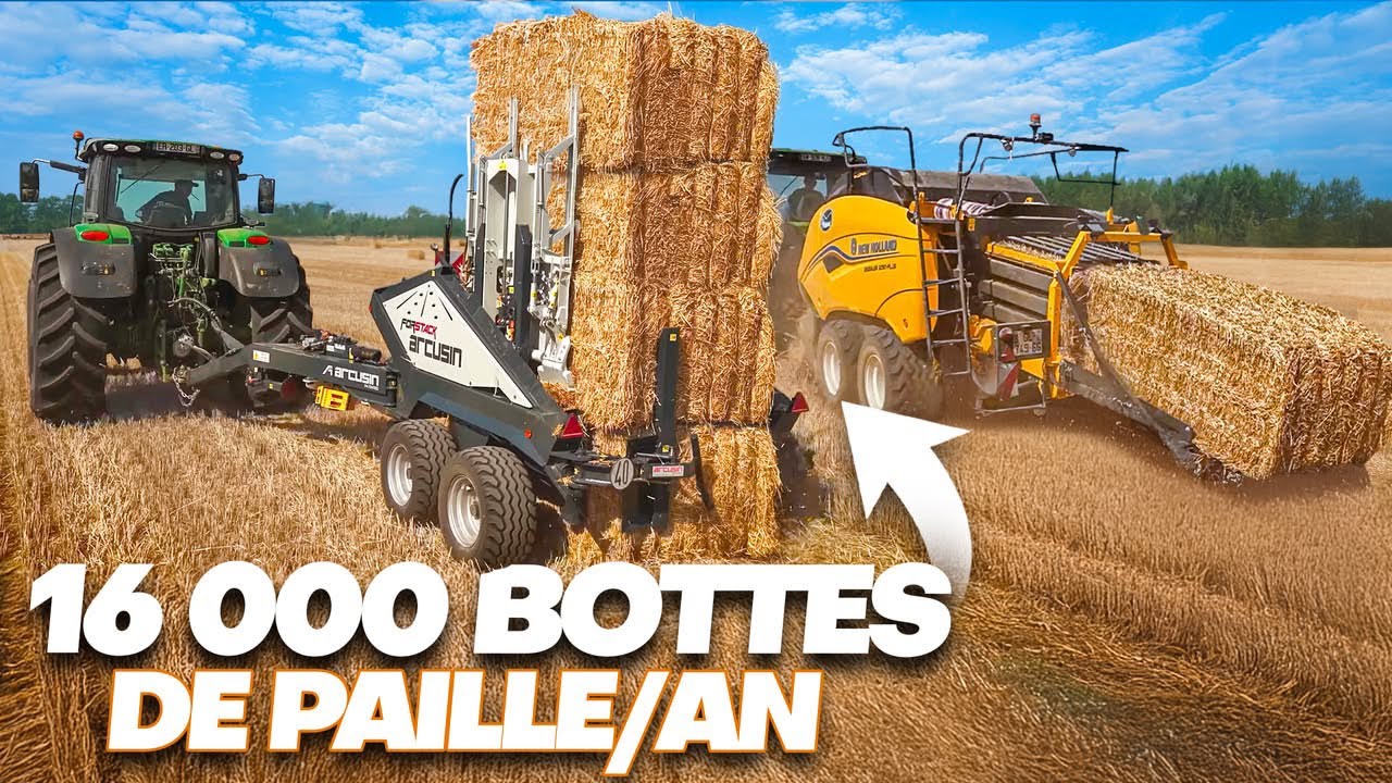 🤩 16 000 BOTTES de PAILLE 2025 : regroupées avec l’ARCUSIN FORSTACK ! petites et grosses BOTTES !