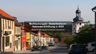 Marktschorgast Gewerbesteuer-Hebesatz-Erhöhung In 2025 - Gewerbesteuer News