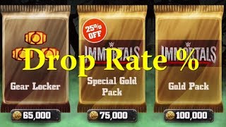 WWE Immortals - Gold Pack Drop Rates screenshot 1