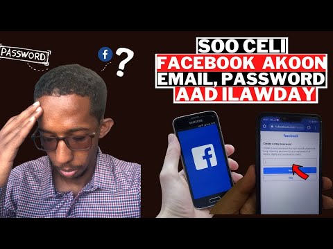 SIDEE LOOSO CELIYAA FACEBOOK EMAIL,PASSWORD,NUMBERKI AAD ILAWDAY| QAABKASTA OO LOSO CELIYO FACEBOOK