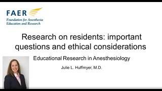 MSARF 2020 Virtual Program - Research on Residents: Important Questions and Ethical Considerations Profile