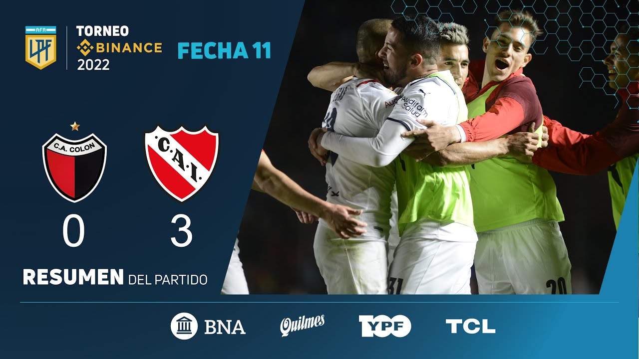Independiente goleó a Colón estimulado por un "cambio de aire" en el club 1 #TorneoBinance | Fecha 11 | resumen de Colón - Independiente