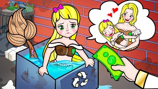 [🐾 Diy Dolls🐾] Poor Rapunzel Mermaid Goes Ashore To Find Chance To Change Life | Lol Suprise Diys