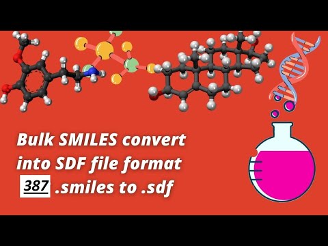 How to convert bundle SMILES to .sdf file format #Molecular_Docking #ChemistryStudio