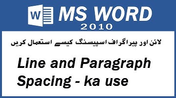 how to change line and paragraph spacing in word 2010
