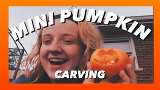 carve a MINI pumpkin with me | fun fall ideas