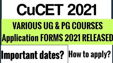CENTRAL UNIVERSITIES (CUCET) 2021 APPLICATION FORMS RELEASED 🔥| For UG & PG Courses|Important dates