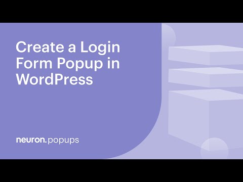 How to Create a Login Form Popup in WordPress with Neuron Builder