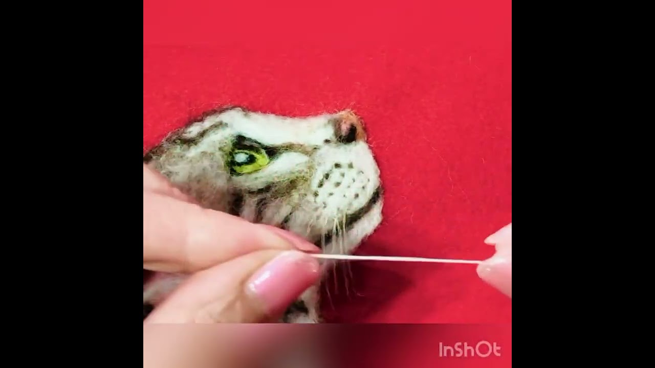 羊毛で描くNeedle felt painting ！