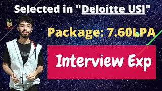 Selected in Deloitte USI | My Interview Experience: Nayan | Salary: 7.6LPA
