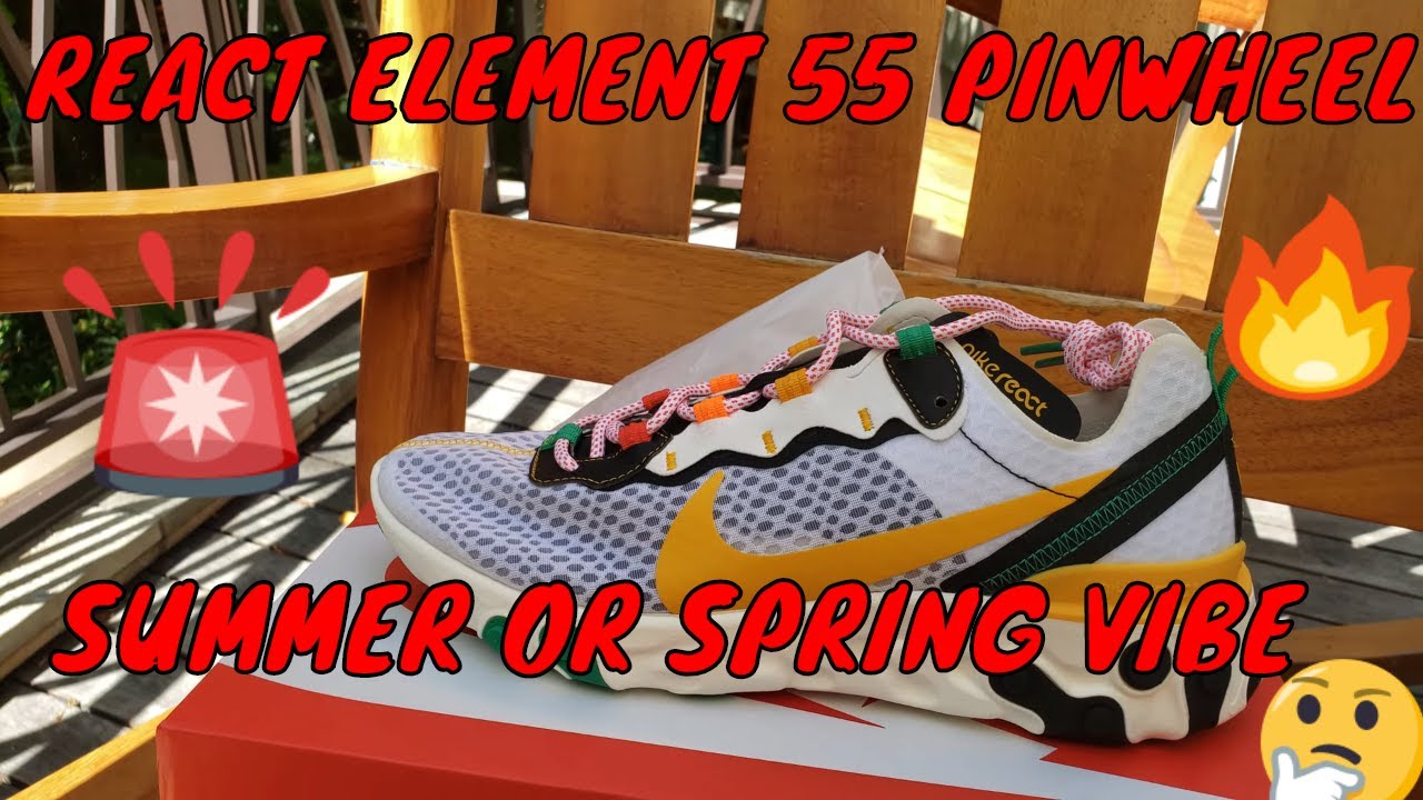 NIKE REACT ELEMENT 55 SUNBURST - YouTube