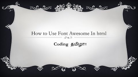 How to Use the Font Awesome in html| Coding தமிழா!!