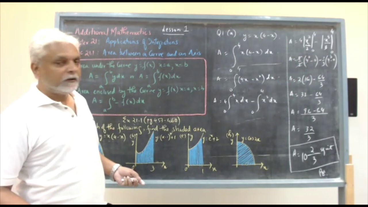 Additional Math Chapter 21 Applications of Integration Lesson 1 - YouTube