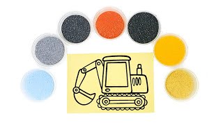 Satisfying Excavator Sand Coloring – Relaxing & Fun Art for Kids
