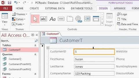 Microsoft Access Beginner Level 01. Lesson 10. Customer Form