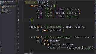 Creating RESTful controllers with Node JS Express cs4550 sp20 11209