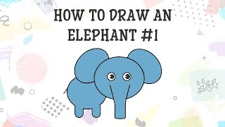 Easy Drawings Elephant Cute 5