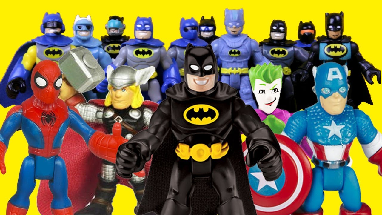 Math with Batman, Robin, Spiderman, Superman, Power Rangers, Superhero Educational imaginext toys